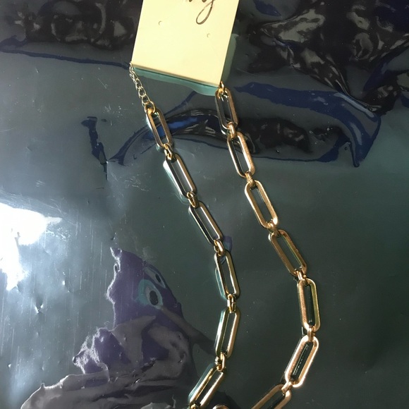 Polished metal chain choker necklace - Picture 4 of 4